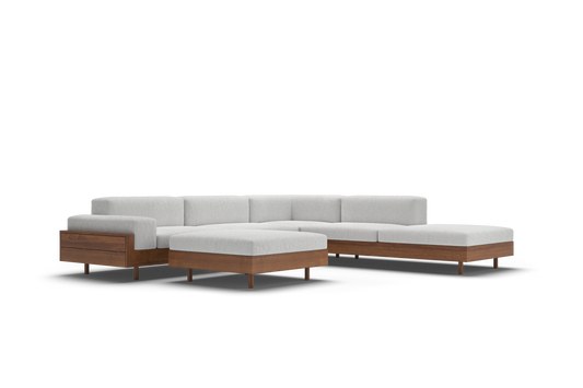 Ibiza Sectional with Bumper and Ottoman