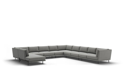 O'side Out U-Sectional with Bumper