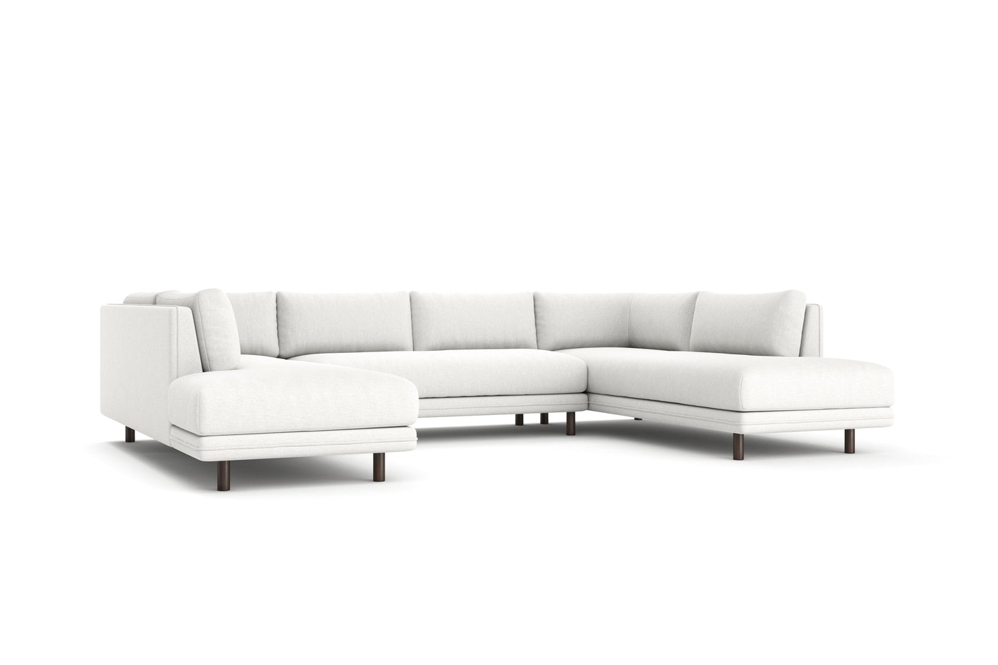 Venice Bench Seat U-Shaped Sectional with Bumpers